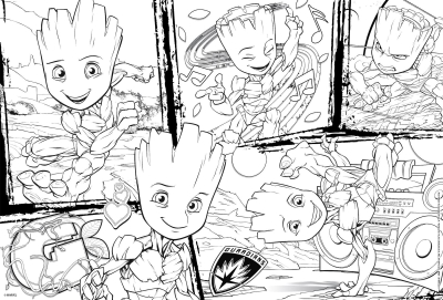 Puzzle Lisciani Disney Marvel Groot, 250 copa, me dy anë, shumëngjyrësh