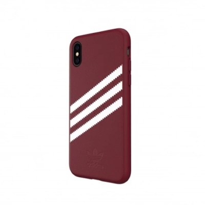 Këllëf telefoni Adidas Originals Suede për iPhone X XS, i kuq i errët
