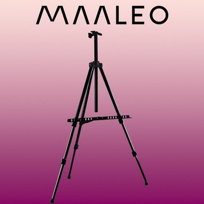 Метален штафелај за сликање 23669, лесен, стабилен, црн