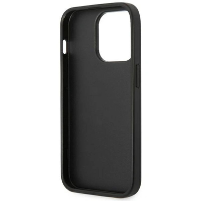 Kapak telefoni Karl Lagerfeld Monogram Stripe për iPhone 14 Pro Max, 6.7", i zi
