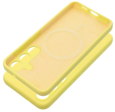 Kuti silikoni për telefon Samsung S25 Plus, 2mm, kompatibile me MagSafe, lemon