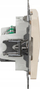 Prizë rrjeti Schneider Sedna Design, 2x RJ45 STP, bezhë