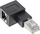 Adapter rrjeti InLine Patch Cord Cat.6A, RJ45 mashkull/femër, kënd 90°, i bardhë