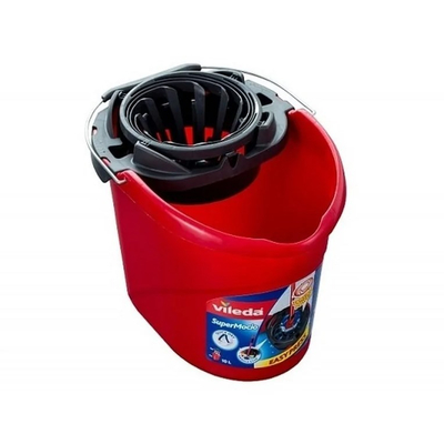 Kovë me shtrydhëse për mop Vileda Super, plastike, e kuqe