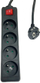 Prizë zgjatuese Microconnect 4 porta, buton on off, e bardhë