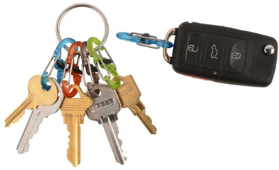 Unazë çelësash Nite Ize KeyRing KRGP-11-R3, 5 karabinerë të vegjël, shumëngjyrëshe