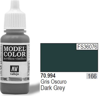 Bojë akrilike Vallejo Model Color Dark Grey, 17ml, gri e errët
