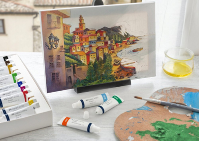 Set bojërash me vaj Faber-Castell, 24 tuba, 20 ml, shumëngjyrëshe