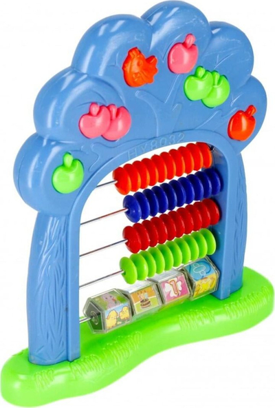 Abakus plastik Mega Creative 502466, me bazë, shumëngjyrësh