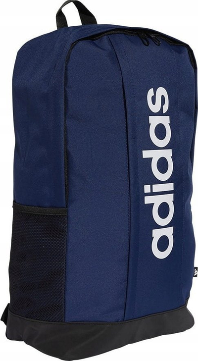 Çantë shpine adidas Linear IN6120, xhep anësor për pije, shiritë të rregullueshëm, blu navy