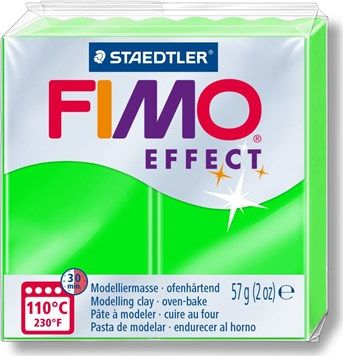Masë plastike termo-ngjitëse Fimo, 57 g, jeshile neon