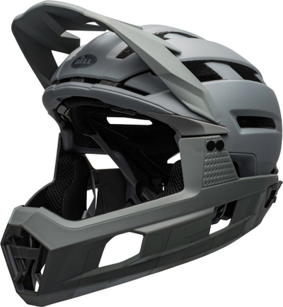Helmetë çiklizmi Full Face Bell Super Air R Mips Spherical, MTB, e bardhë infrakuqe mat me shkëlqim