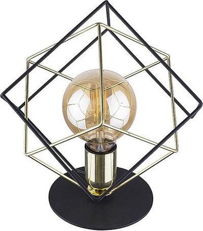 Lampë tavoline TK Lighting Alambre, 1 llampë, metal, e artë me të zezë