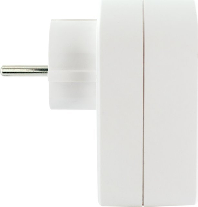 Adapter karikimi USB Schwaiger, futet direkt në prizë 230V me dalje kaluese, 2x USB, i bardhë