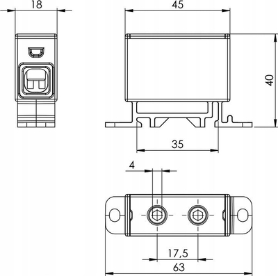 Klemë shine Incobex ZGX-1x35 ENE-10407, 1-polare, 35mm², e kuqe