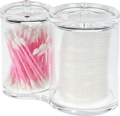 Mbajtës pambuku disk Transparent Cotton Pad Holder, plastikë, i tejdukshëm