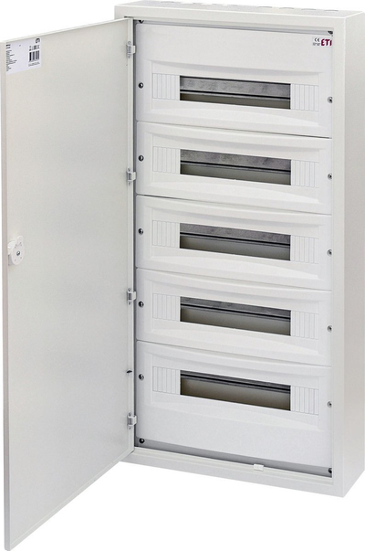 Bord shpërndarës muror Eti WRP18-5, 5 rreshta 90 module, metalik, gri e hapur