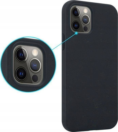 Mbrojtëse telefoni MX Eco për iPhone 15 Plus, TPU që tretet vetë, e zezë