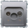 Prizë antene Kontakt Simon Basic R TV terminal, flush mounted, inox