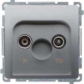 Prizë antene Kontakt Simon Basic R TV terminal, flush mounted, inox
