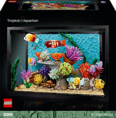 Set ndërtimi LEGO Icons Tropical Aquarium 10366, dekorativ për të rritur, shumëngjyrësh