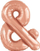 Balonë folio Amscan Super Shape, simboli &, rose gold