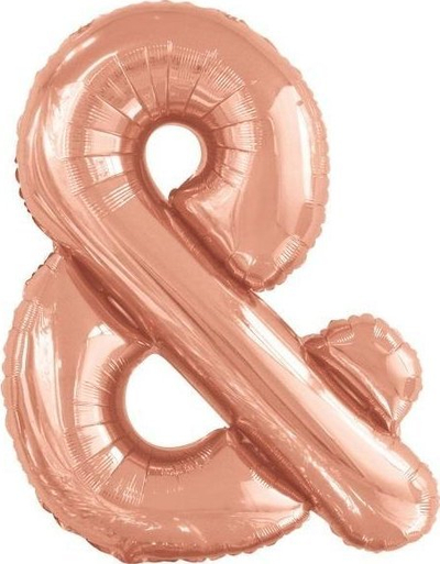 Balonë folio Amscan Super Shape, simboli &, rose gold