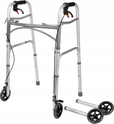 Rolator Timago JMC C 3223, alumini, 136kg, argjendtë e zezë