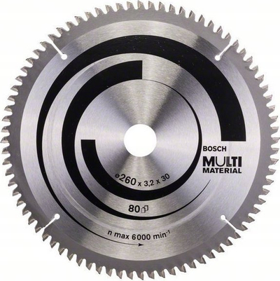 Teh sharre rrethore Bosch Multi Material 260mm, 80 dhëmbë, vrimë 30mm