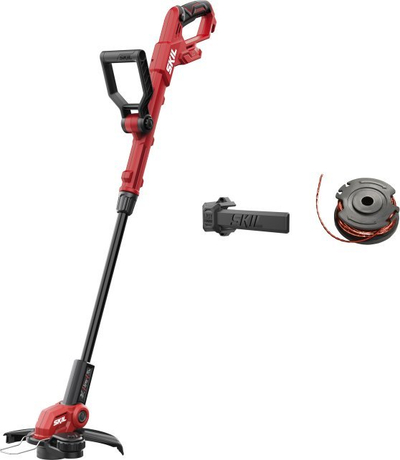 Trimer bari me bateri Skil 0241 20V, 30cm, 2x4.0Ah, i kuq