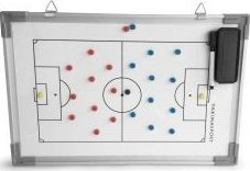 Tabla taktike futbolli YakimaSport, 30x45cm, me magnete, e bardhë