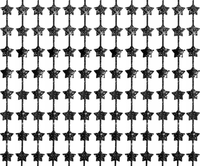 Perde dekorative B&amp;C Curtain Stars, 100x200cm, me yje dekorativë, e zezë