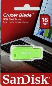 USB SanDisk Cruzer Blade, 16GB, USB 2.0, црна со црвена