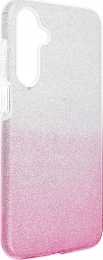 Futrollë telefoni Futera Shining për Samsung A16 5G A16 4G, transparente, rozë