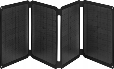 Ngarkues dielli Sandberg 4-panelësh, 60W, portativ, i zi