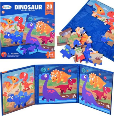 Liber puzzle magnetik Colorido Dinosaurs ZA4268, 20 pjesë, për fëmijë 3+