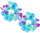 Byzylyk Hawaiian, set 2 copë, 5 cm, blu vjollcë