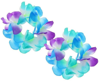 Byzylyk Hawaiian, set 2 copë, 5 cm, blu vjollcë