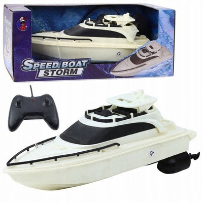 Varkë lodër me telekomandë Speed Boat Storm, me motor, me bateri, bardh e zi