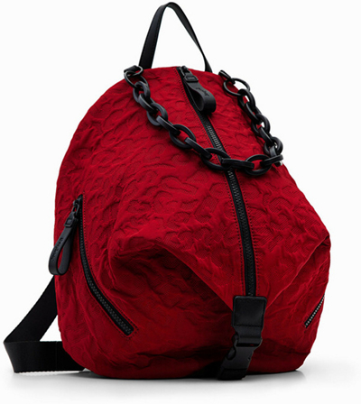 Çantë shpine Desigual Back Animalia Viana 22WAKA06 3000, e kuqe
