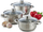 Set tenxheresh Domotti Tully, 6 copë, inoks, për induksion
