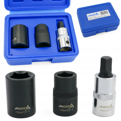 Set çelësash për kalibra frenash ASTA A-12003, 5-këndësh, çelik CR-V, në kuti plastike blu