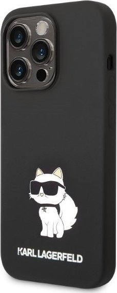 Mbulesë telefoni Karl Lagerfeld KLHCP14XSNCHBCK për iPhone 14 Pro Max, silikon, Choupette, e zezë