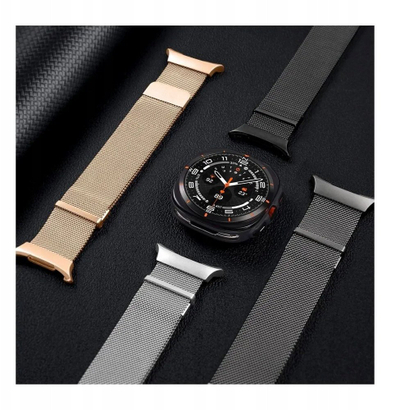 Ремче од челик Dux Ducis Milanese за паметен часовник, 47mm, магнетно, црно