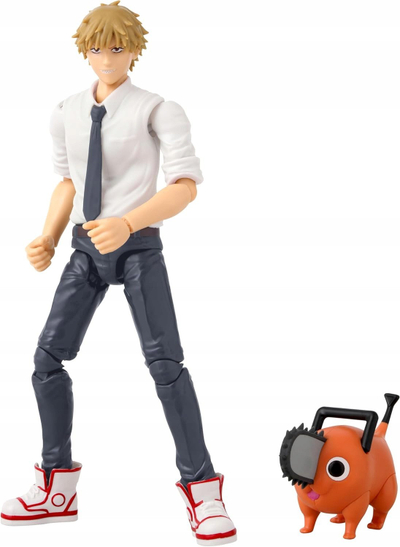 Figurina Anime Bandai Anime Heroes Denji me Pochita, 17 cm, me aksesorë, shumëngjyrëshe