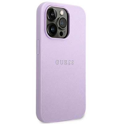 Kapak telefoni Guess GUHCP14XPSASBPU, për iPhone 14 Pro Max 6.7", Saffiano, lejla