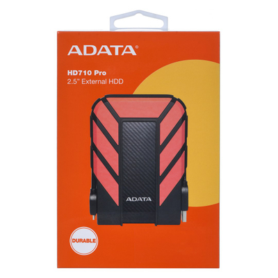 Hard disk i jashtëm ADATA HD710 Pro, 2TB, 2.5", USB 3.2, i zi e kuqe