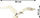 Set dekorativ muri Hampton Bird, 2 copë, alumin, argjendtë