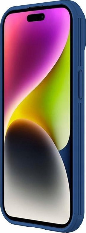 Futrollë Nillkin për iPhone 15, 15 Plus, 15 Pro edhe 15 Pro Max, me slide te kamera, bumper mbrojtës, e zezë