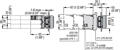  Kontakt ndihmës Lovato Electric 1R për Seritë Platinum (LPXC01) 